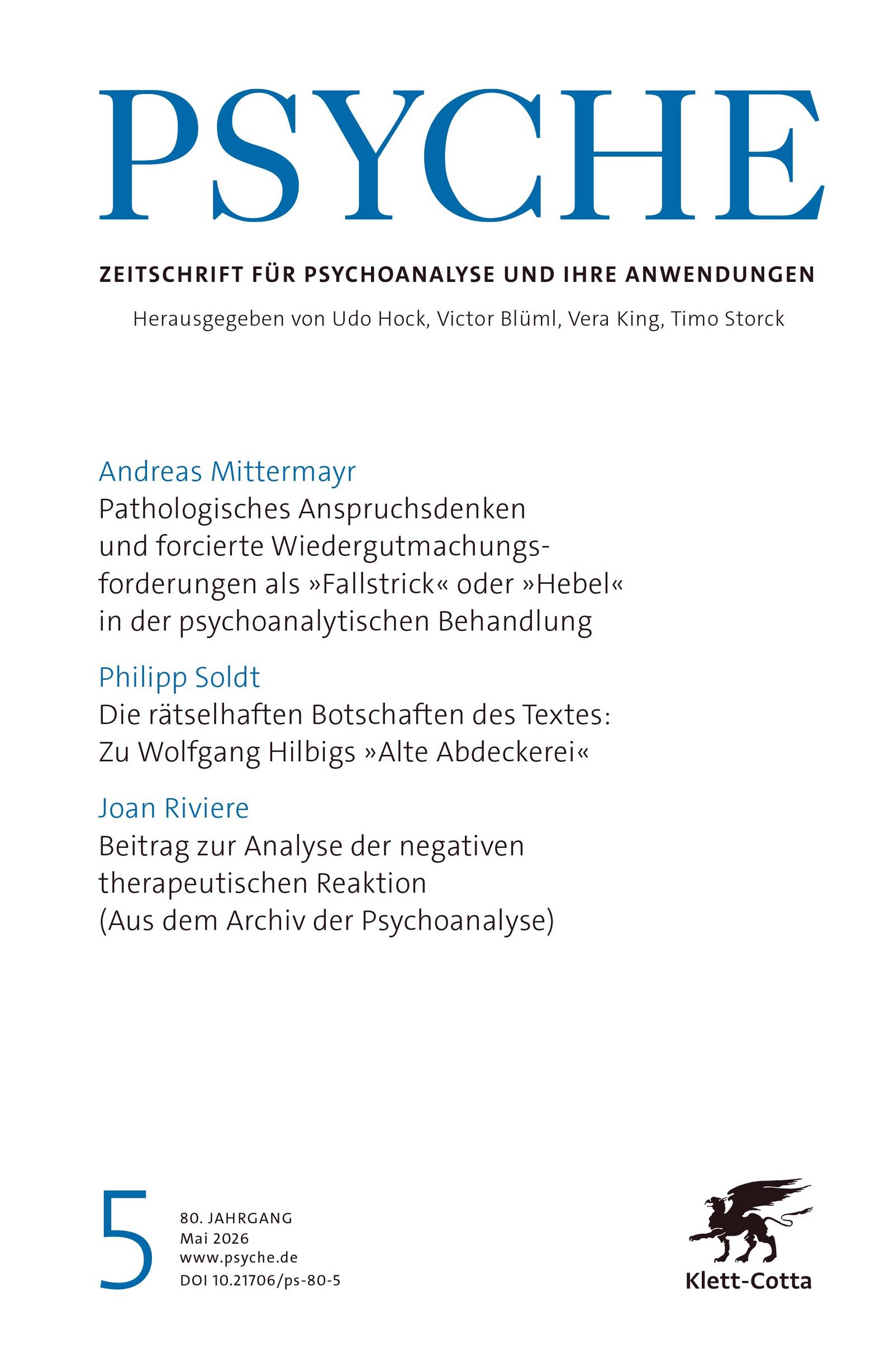 Cover Psyche 5/26
